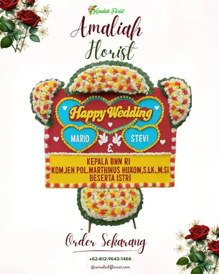 Papan Bunga Pernikahan Bugis